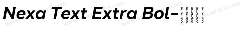 Nexa Text Extra Bol字体转换